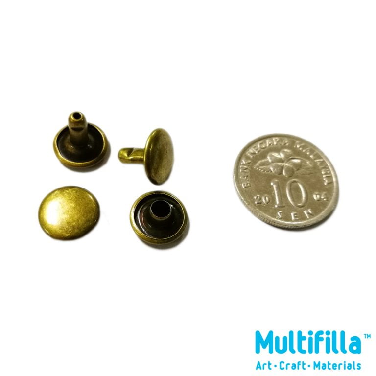 Antique Brass Rivet 10mm 20 pairs Multifilla