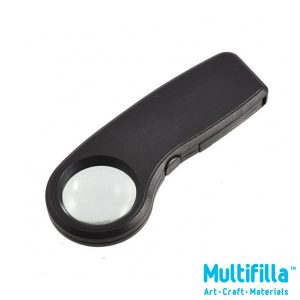 40X Metal Illuminated Jewelry Loop- Magnifier Pocket Folding Magnifying  Glass Jewelers Eye Loupe w/ LED & Keychain Hole