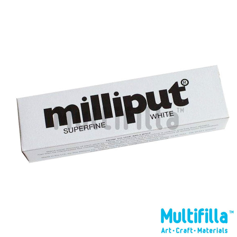 MILLIPUT SUPERFINE WHITE ADHESIVE 2 TWO PART EPOXY PUTTY MODEL FILLER MOULD