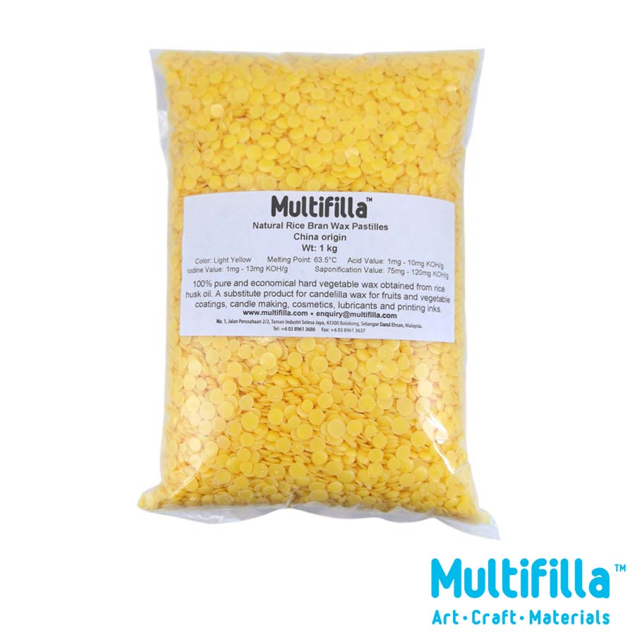 Multifilla - Natural Rice Bran Wax Pastilles - 1kg (88103576) B