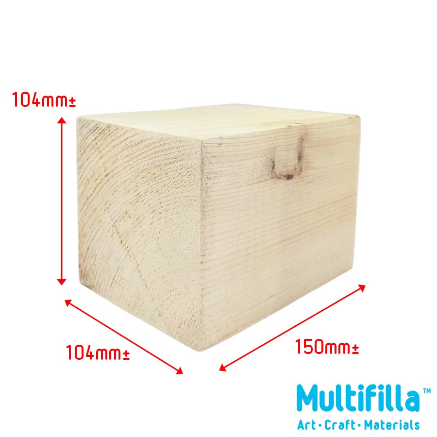 Multifilla - Pine Wood Block - 104mm x 104mm x 150mm(L) (8800913)