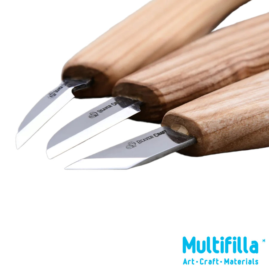 S12 Beaver Craft Starter Wood Carving Knife Set 3pcs Multifilla