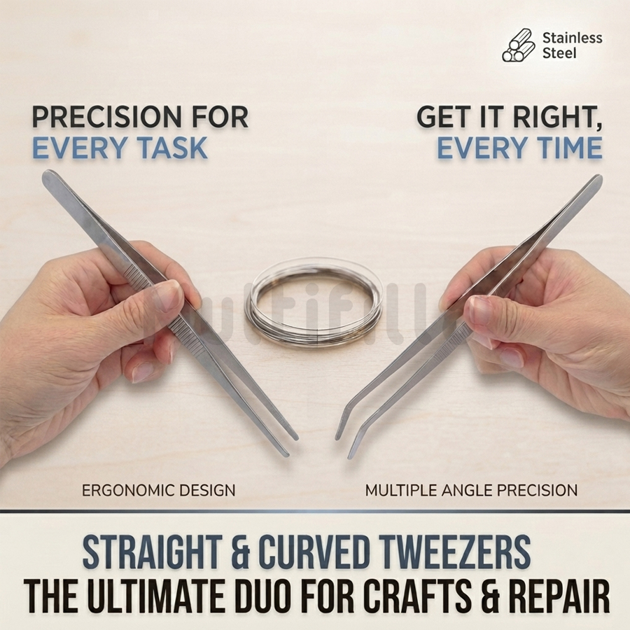 Multifilla - Stainless Steel Tweezer Curved & Straight