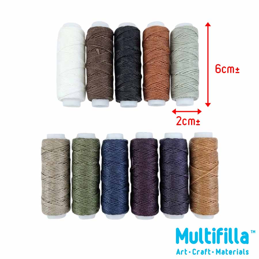 Multifilla - Waxed Round Thread - 0.8mm x 15m (88103398) B