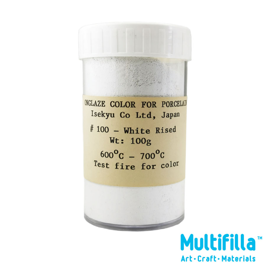 On Glaze Color for Porcelain 100g - #100 White Rised (8801287)