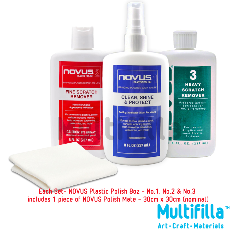 Set - NOVUS Plastic Polish 8oz - No.1, No.2 & No.3 (88103963) - New 2 - web